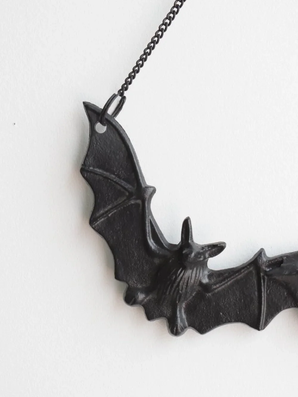 Black Cast Iron Metal Three Bats Hanging Wall Rustic Gothic Fall Halloween Decor
